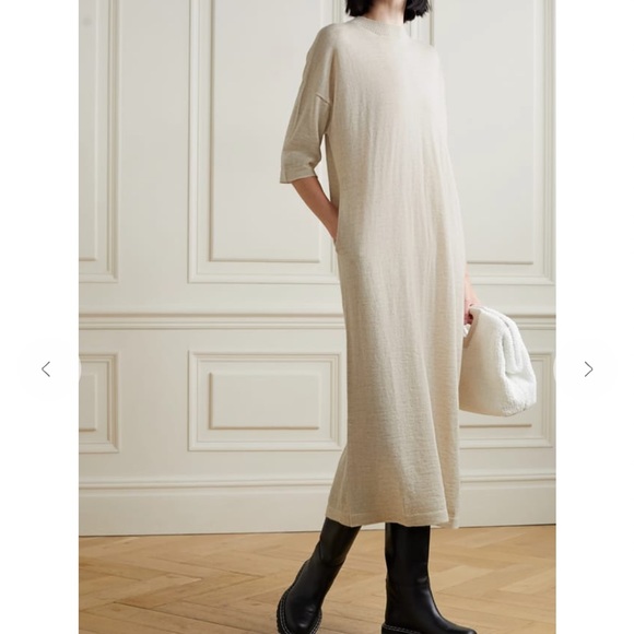 Lauren Manoogian Dresses & Skirts - Lauren Manoogian Facil Alpaca and Linen-Blend Midi Dress size S/M